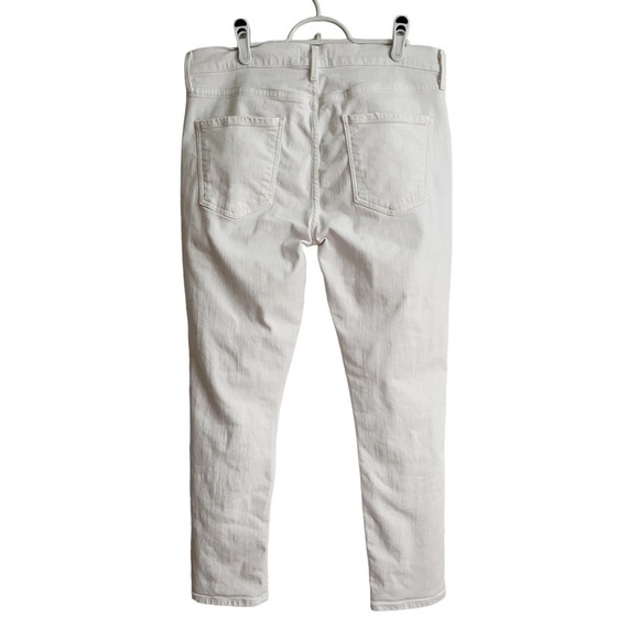 Agolde Sophie Ankle Crop High Waisted Distressed Ripped Skinny Jeans 32 White - Picture 5 of 17